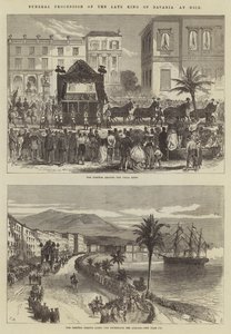 Procession funéraire du défunt roi de Bavière à Nice - Sir John Charles Robinson